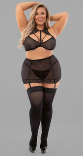 Skirted Bra Set with Hose